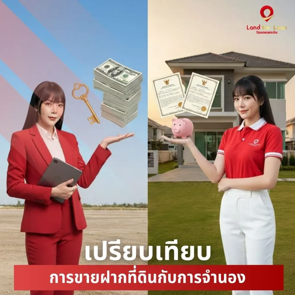 การเปรียบเทียบ-การขายฝากที่ดินกับการจำนอง
