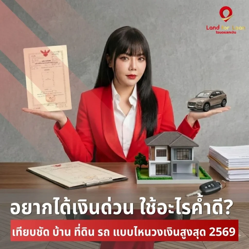อยากได้เงินด่วน-ใช้อะไรค้ำดี-เทียบชัด-บ้าน-ที่ดิน-รถ-แบบไหนวงเงินสูงสุด-2569