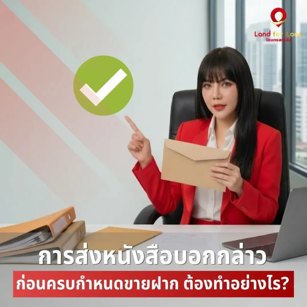 การส่งหนังสือบอกกล่าวก่อนครบกำหนดขายฝาก ต้องทำอย่างไร
