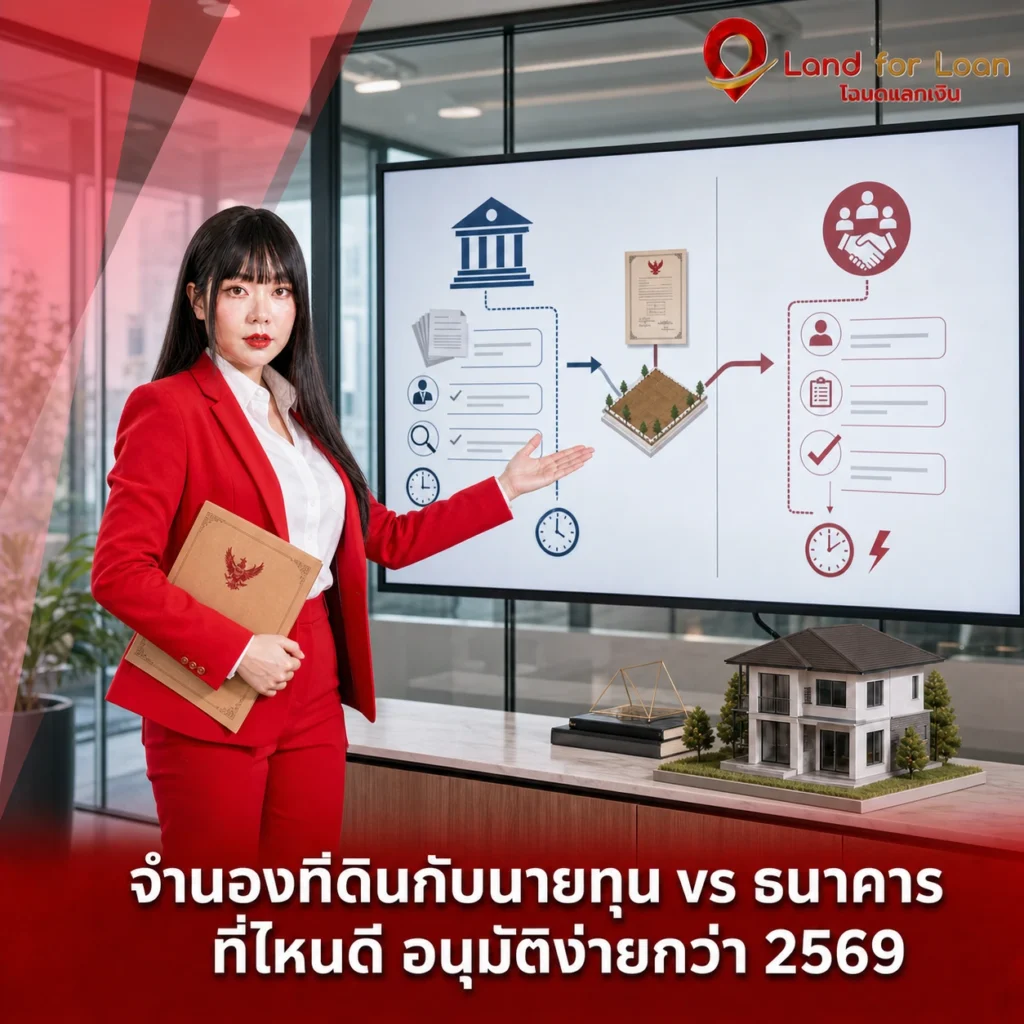 จำนองที่ดินที่ไหนดี จำนองที่ดินกับนายทุน vs ธนาคาร ที่ไหนดี อนุมัติง่ายกว่า 2569