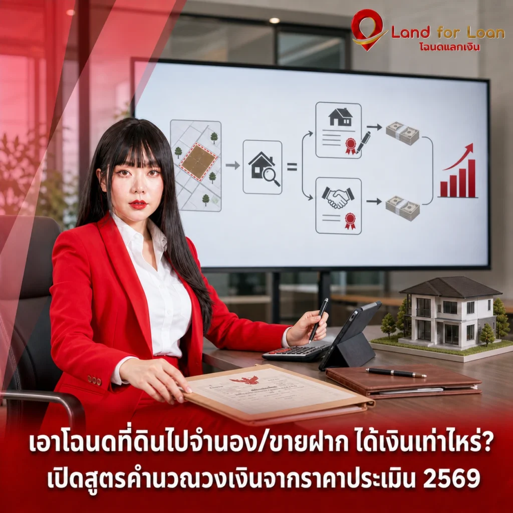 จำนองที่ดินได้วงเงินเท่าไหร่ เปิดสูตรคำนวณวงเงินจากราคาประเมิน 2569