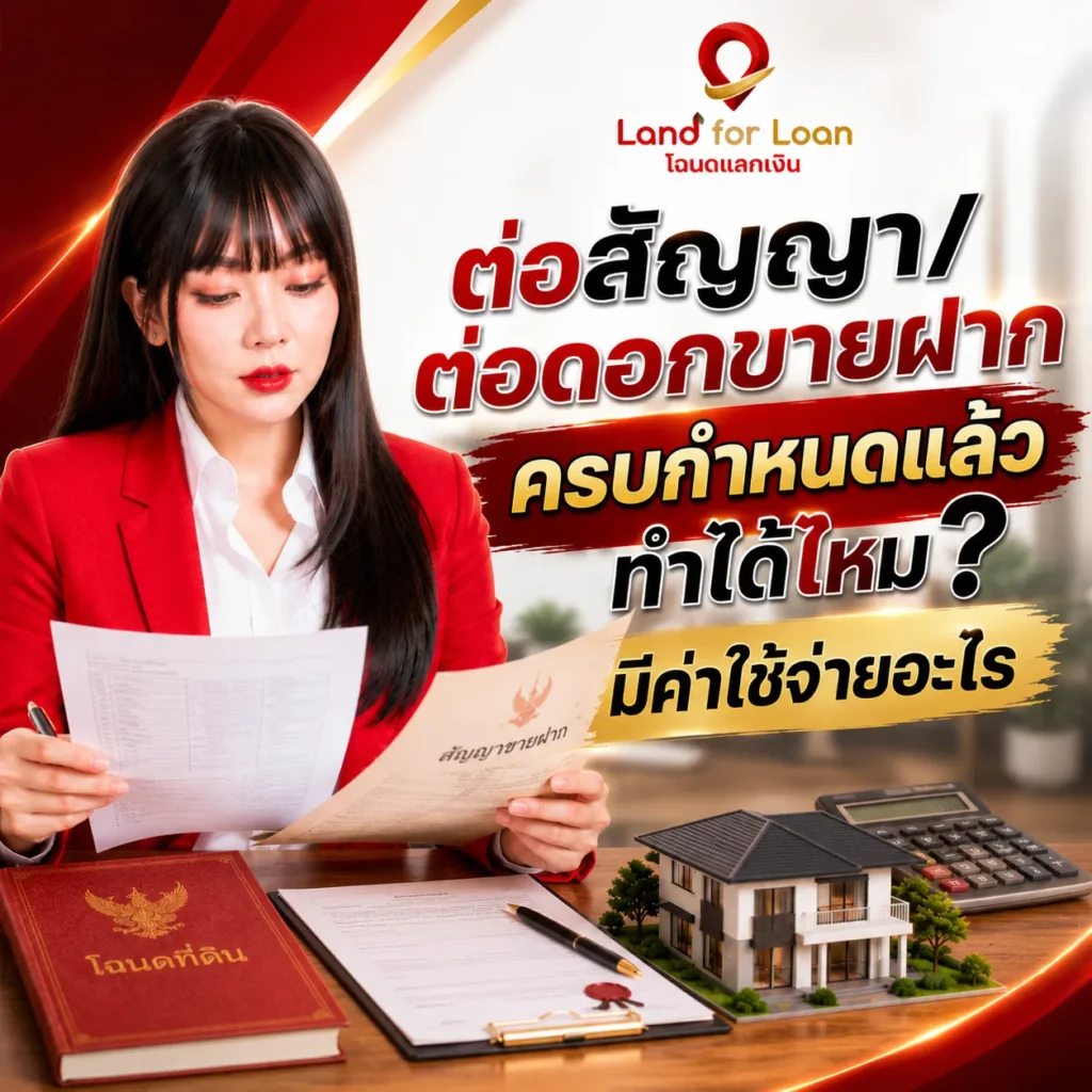 ต่อสัญญาต่อดอกขายฝาก ครบกำหนดแล้วทำได้ไหม มีค่าใช้จ่ายอะไร
