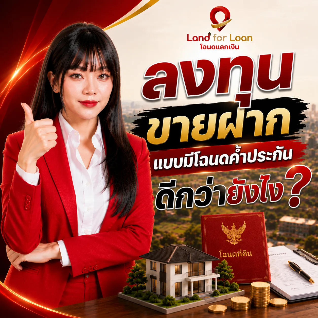 ลงทุนขายฝากแบบมีโฉนดค้ำประกัน ดีกว่ายังไง