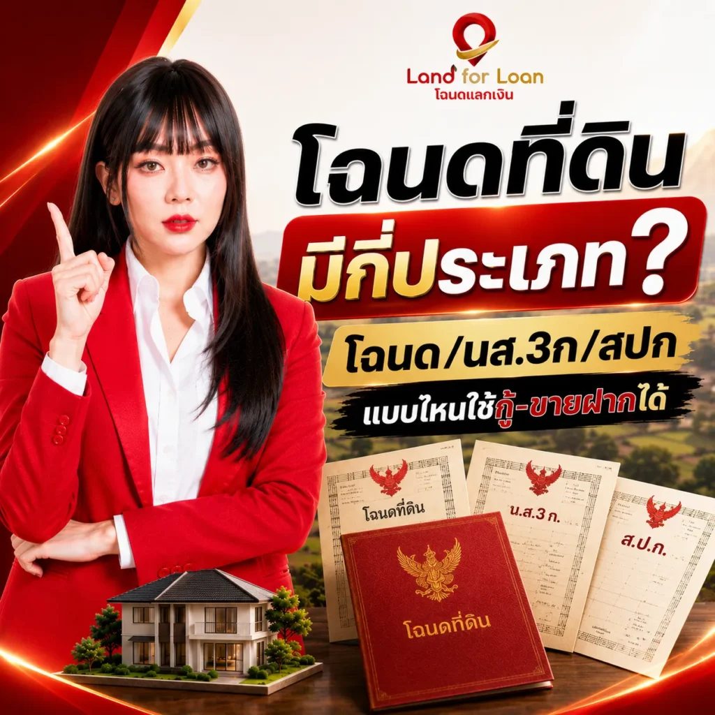 โฉนดที่ดินมีกี่ประเภท โฉนดนส.3สปก แบบไหนใช้กู้ขายฝากได้
