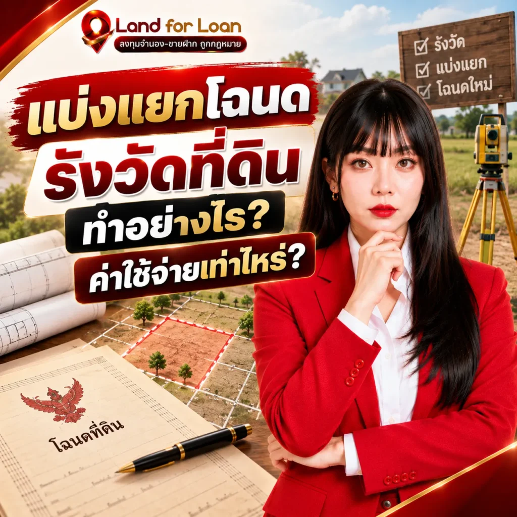 แบ่งแยกโฉนดที่ดิน รังวัดที่ดิน ทำอย่างไร ค่าใช้จ่ายเท่าไหร่