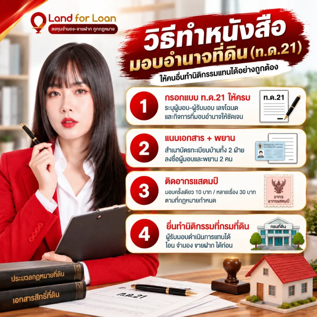 วิธีทำหนังสือมอบอำนาจที่ดิน